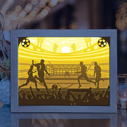 Soccer – 3D Lightbox SVG File for Cricut & Silhouette