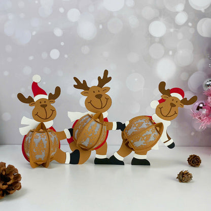 Reindeer 4 – 3D Lantern SVG File for Cricut & Silhouette