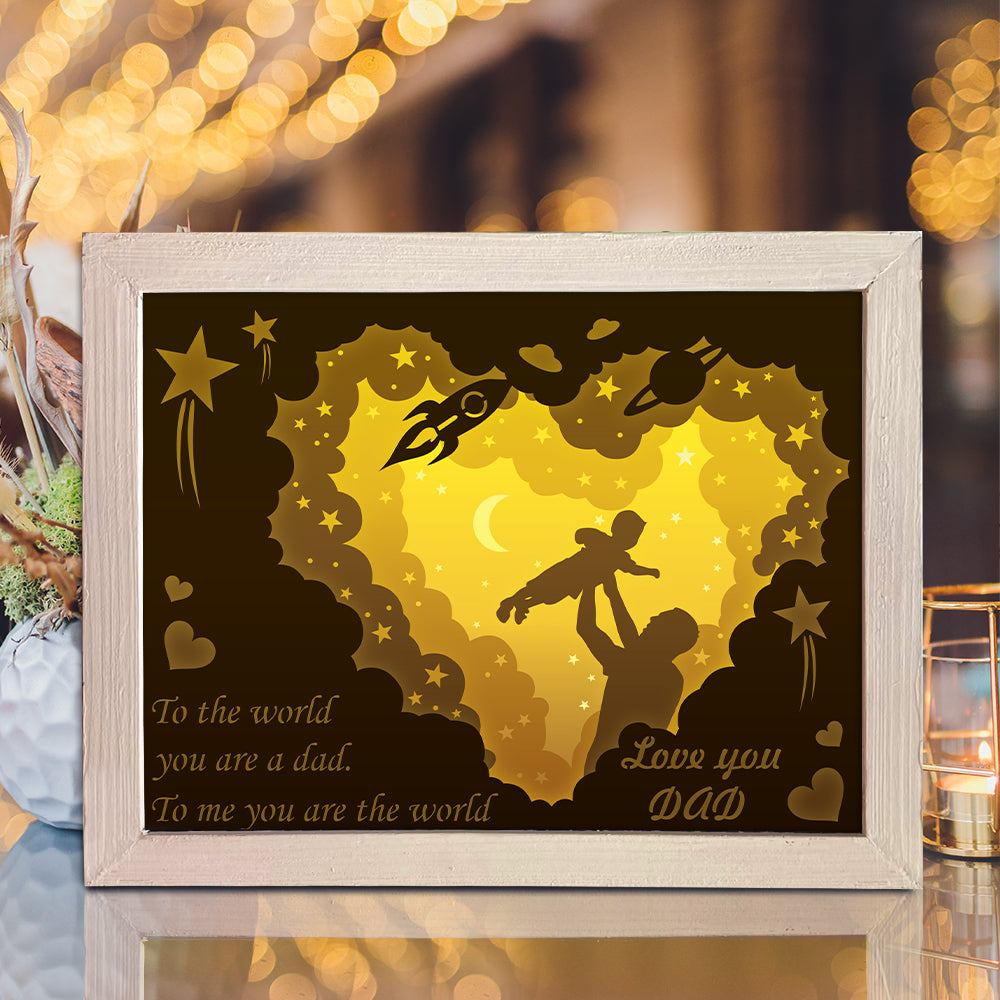 Happy Father's Day 4 - 3D Father Papercut Lightbox File - Cricut File - VEKTOR KRAFT