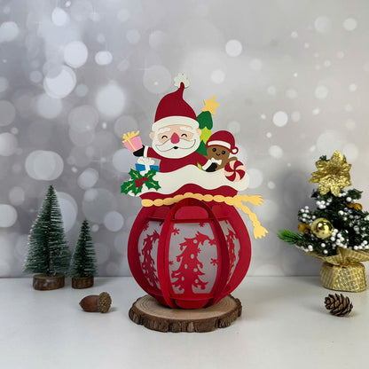 Santa Gift Bag 2- 3D Christmas Lantern File - Cricut File  - VEKTOR KRAFT