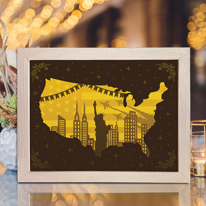 Patriotic - 3D Special Occasions Papercut Lightbox File - Cricut File - VEKTOR KRAFT