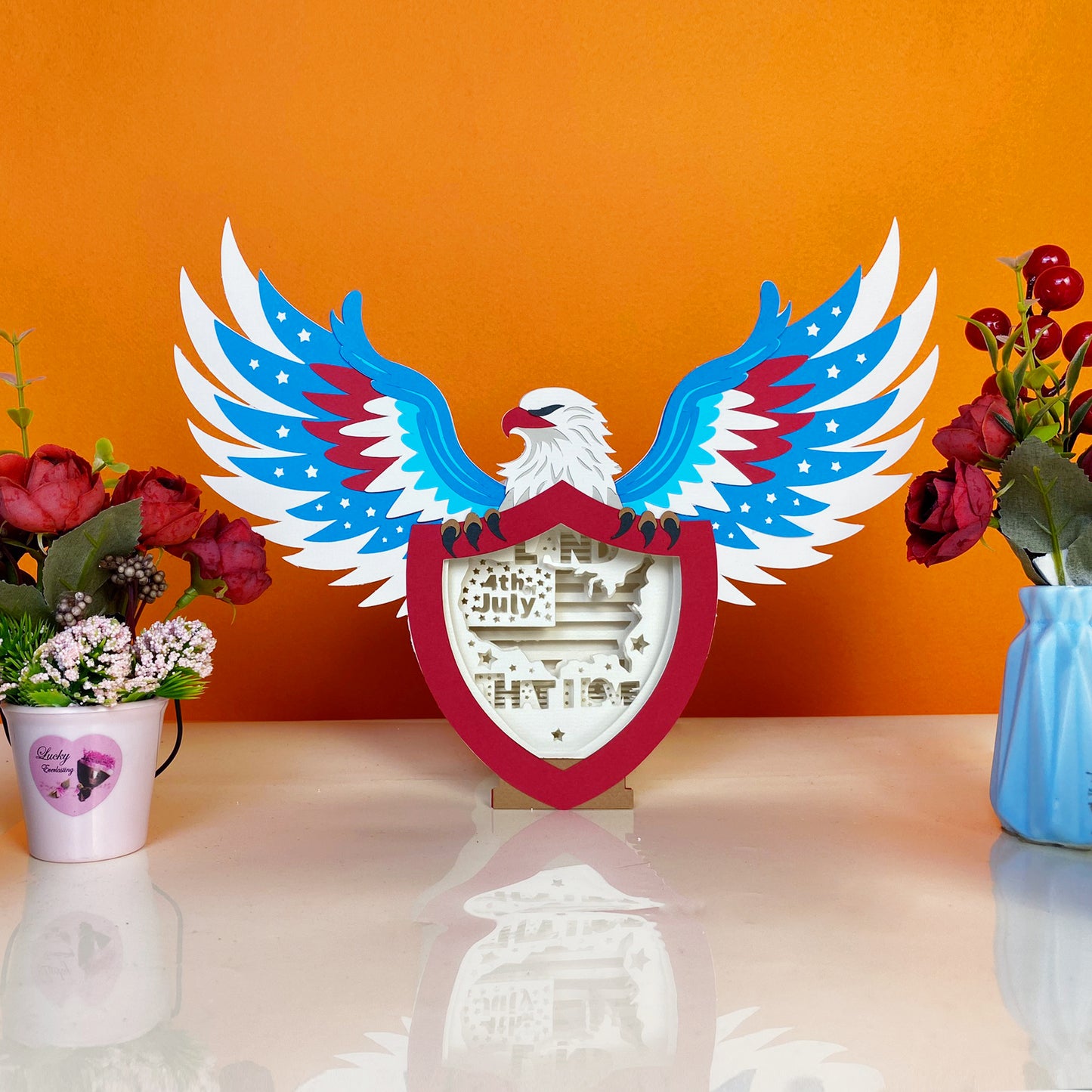 4th Of July 2 – 3D USA Eagle Box File - Cricut File - VEKTOR KRAFT