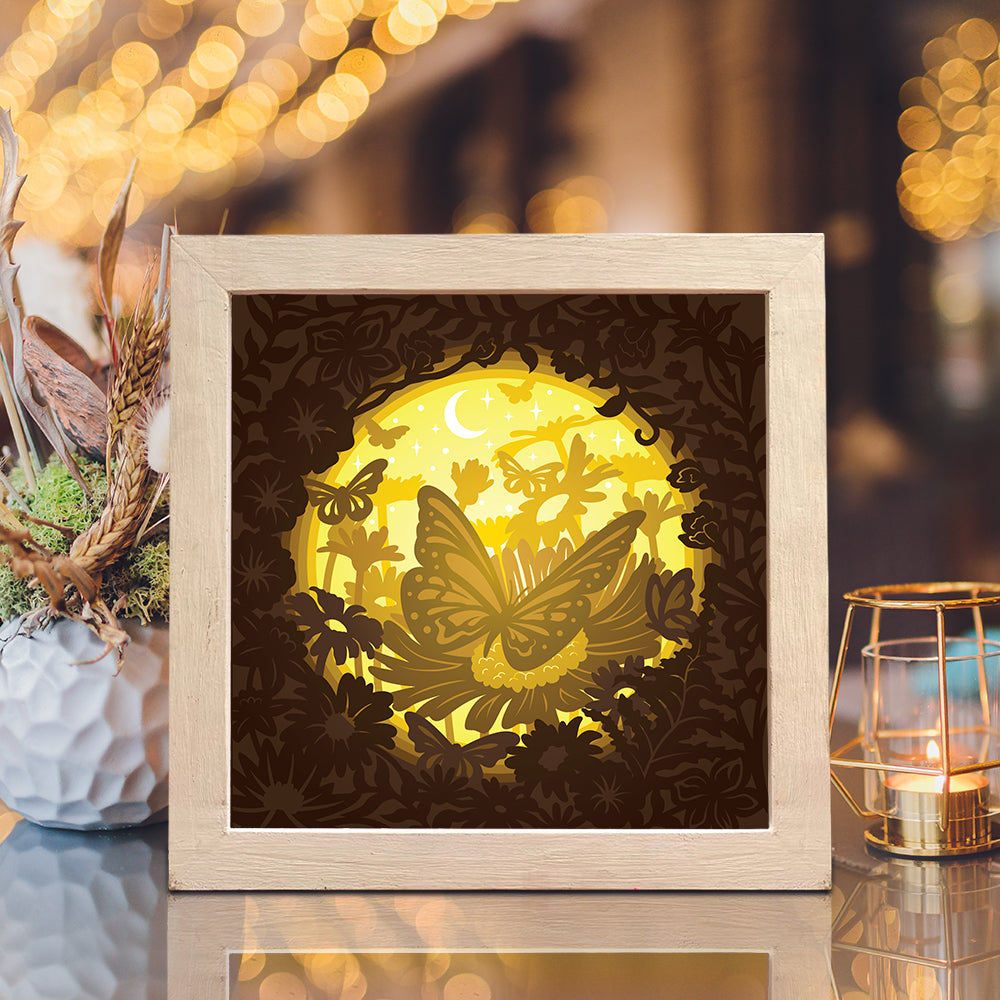 Butterfly 2 – 3D Lightbox SVG File for Cricut & Silhouette