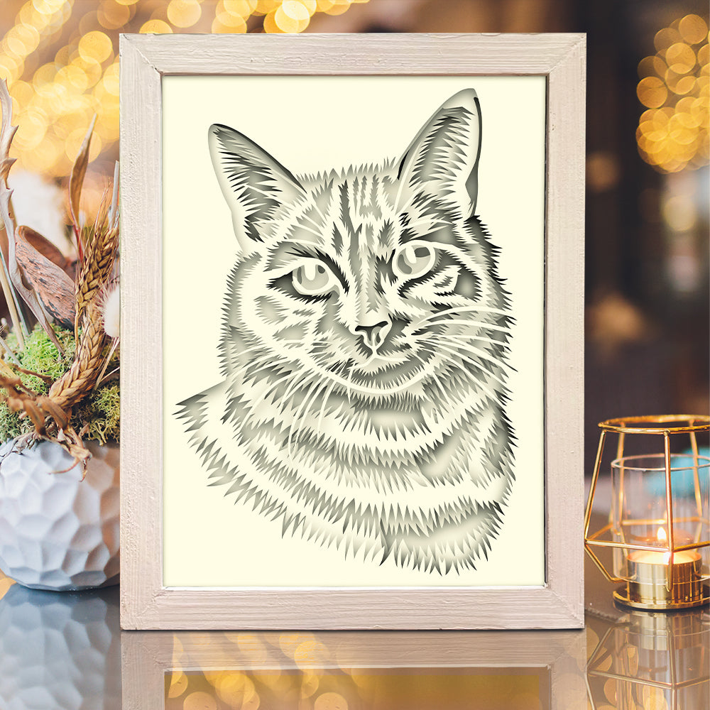 Cat Portraits – 3D Lightbox SVG File for Cricut & Silhouette