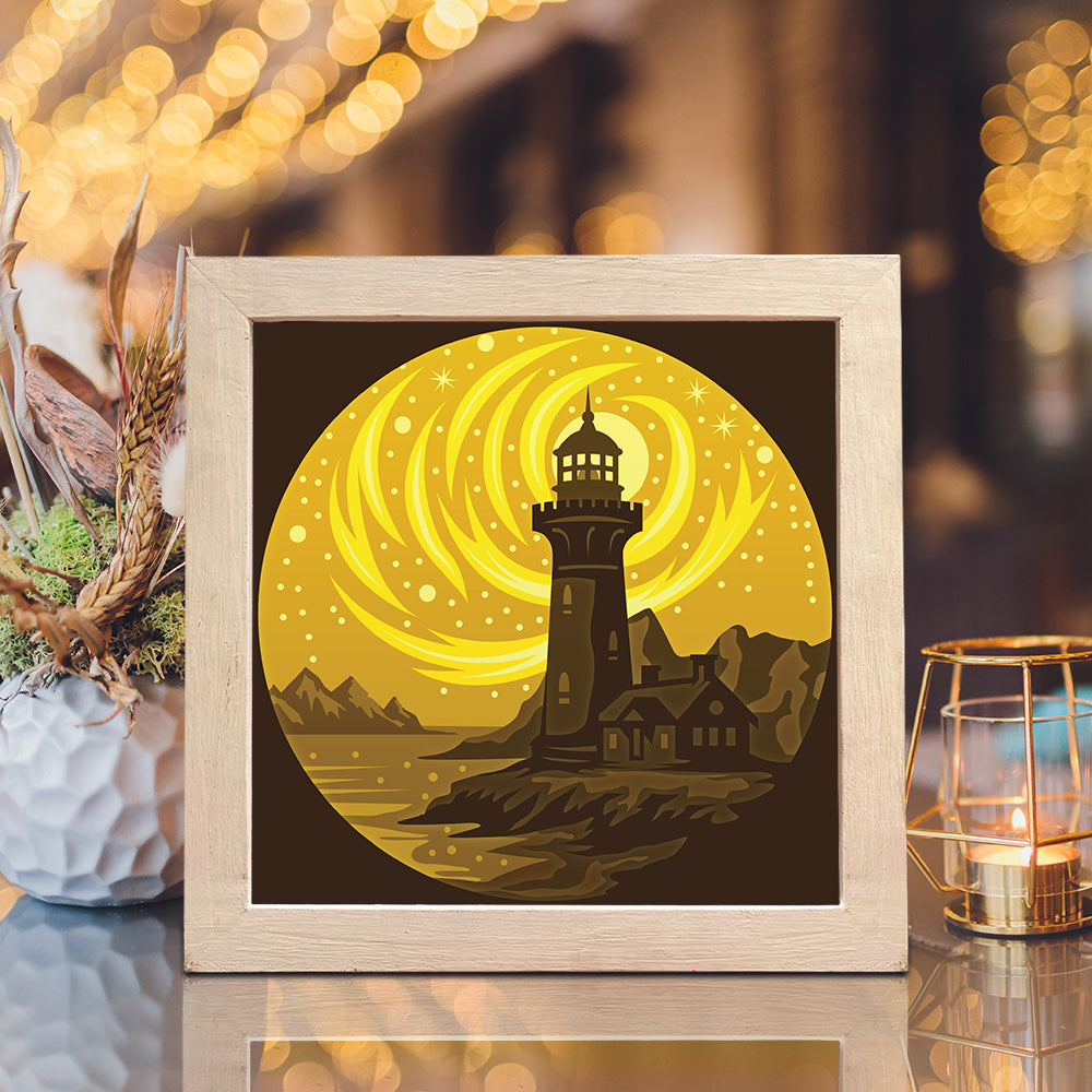 Lighthouse 11 – 3D Lightbox SVG File for Cricut & Silhouette