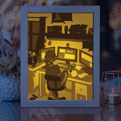 Game Room – 3D Lightbox SVG File for Cricut & Silhouette