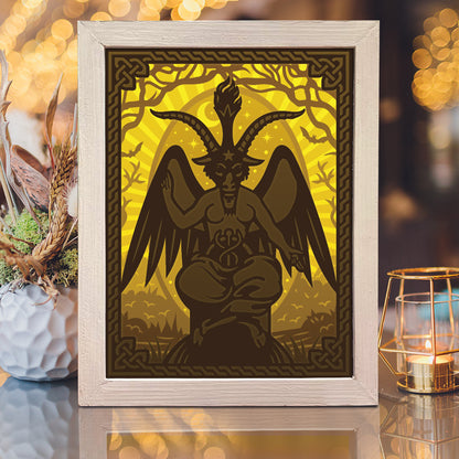Baphomet – 3D Lightbox SVG File for Cricut & Silhouette