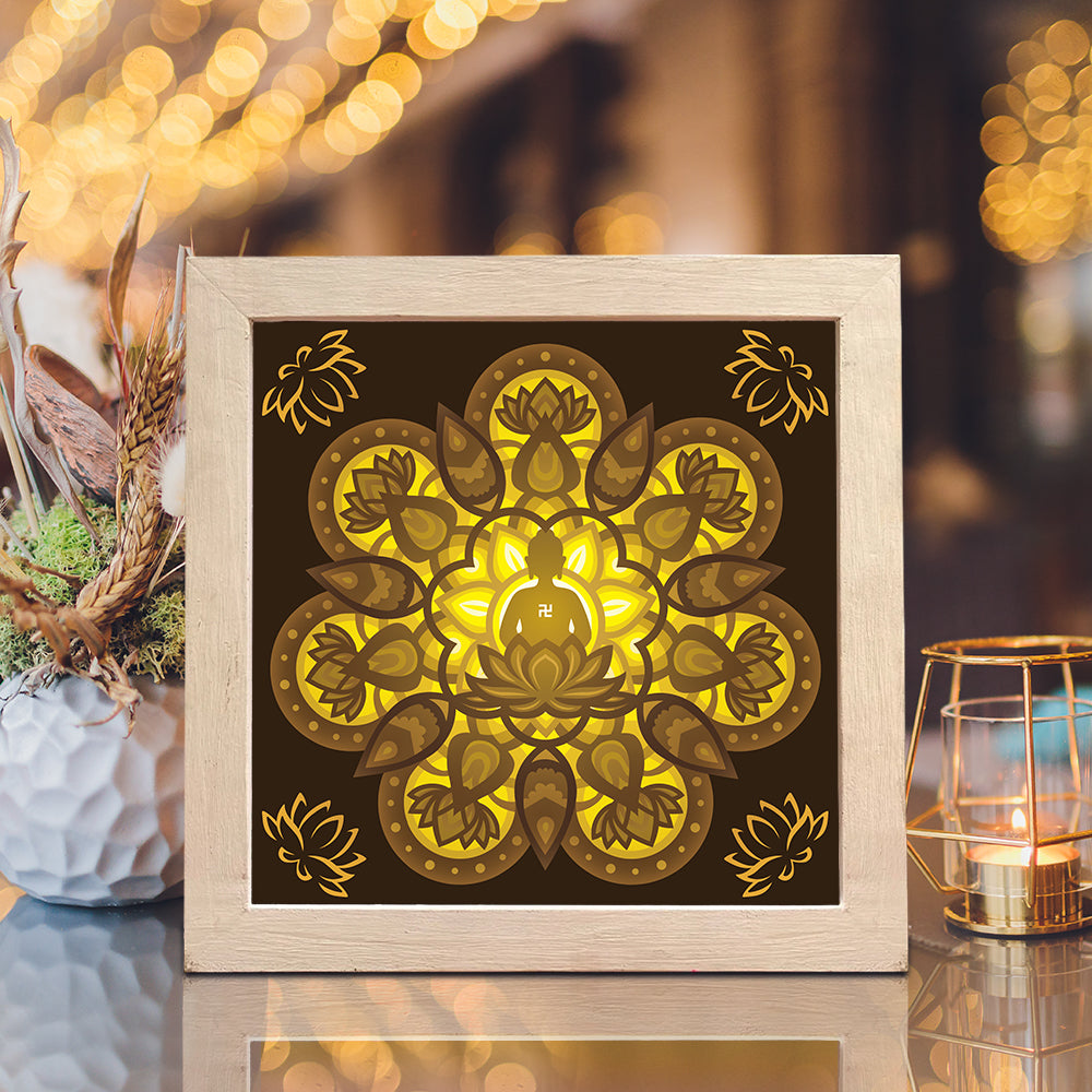 Buddha 3 – 3D Lightbox SVG File for Cricut & Silhouette