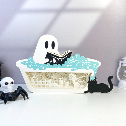 Chilling Ghost – 3D Box SVG File for Cricut & Silhouette