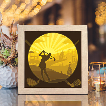 Golf 2 – 3D Lightbox SVG File for Cricut & Silhouette