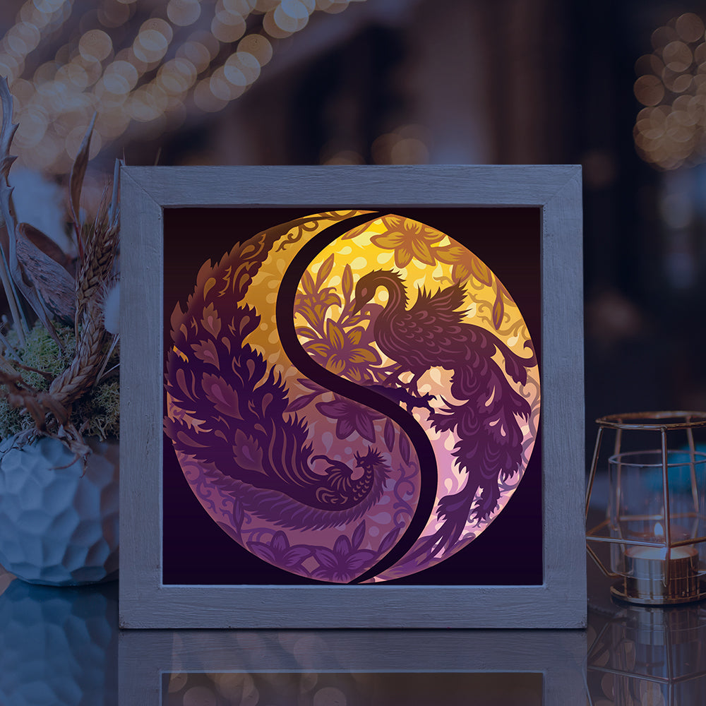 Phoenix 3 – 3D Lightbox SVG File for Cricut & Silhouette