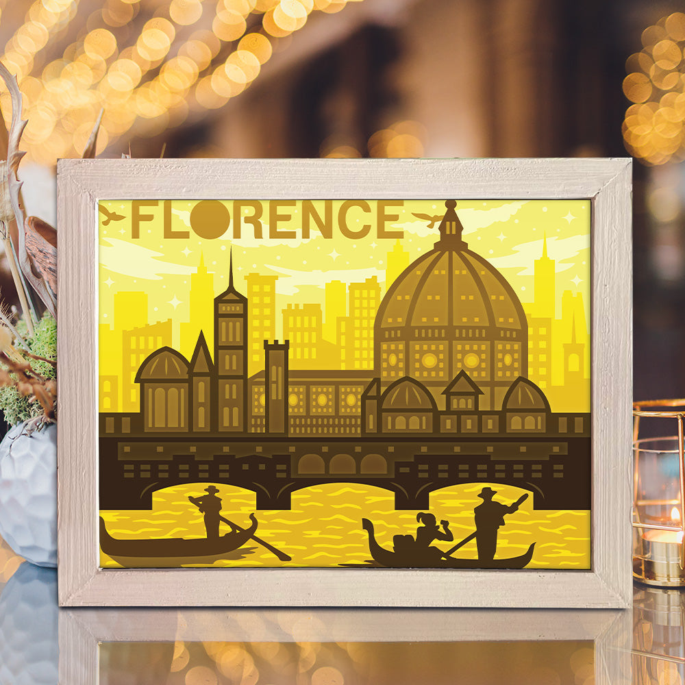 Florence Italy – 3D Lightbox SVG File for Cricut & Silhouette