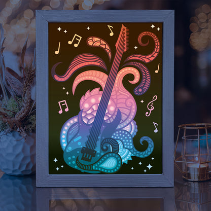 Electric Guitar – 3D Lightbox SVG File for Cricut & Silhouette