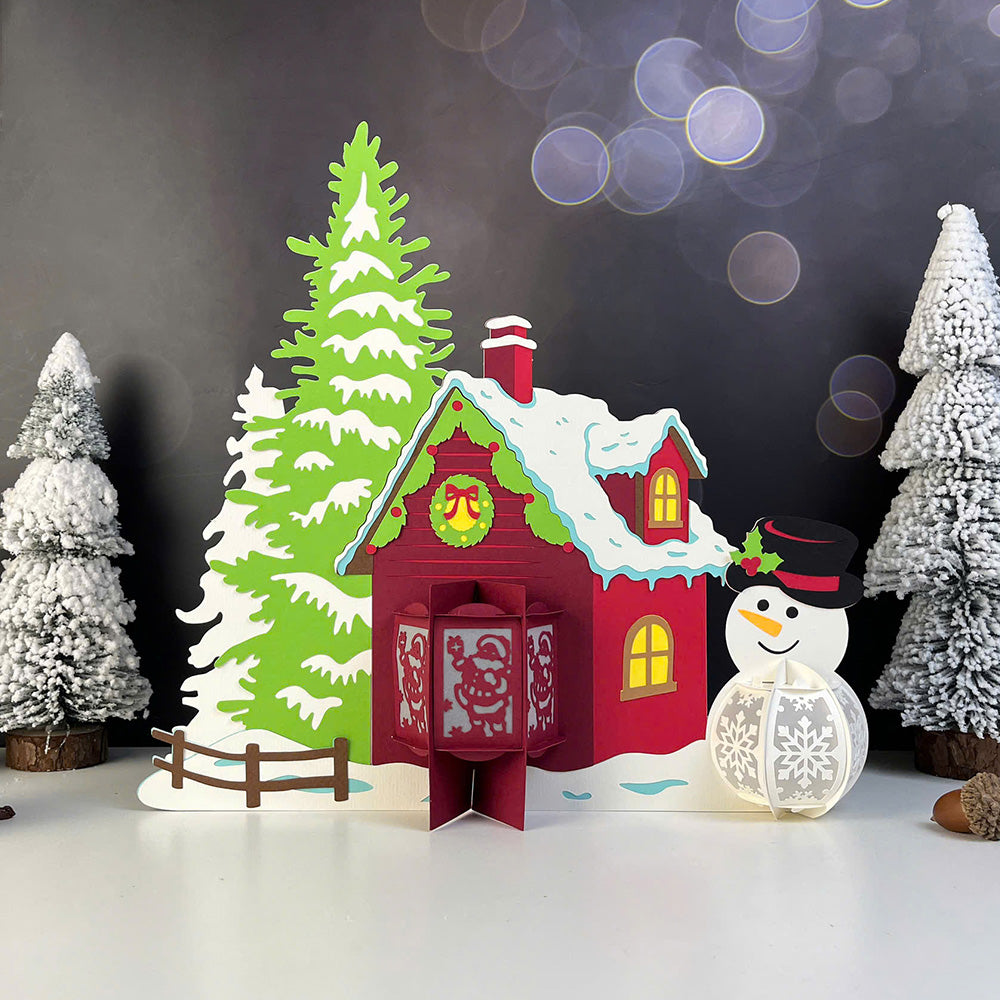 Christmas Village 1 - 3D Lantern File  - Cricut File  - VEKTOR KRAFT