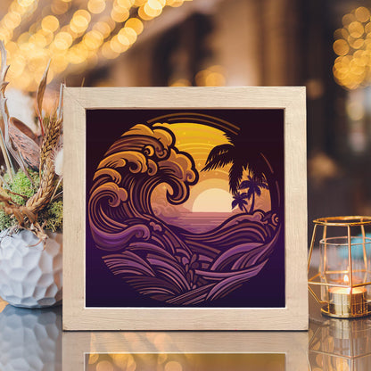 Waves 2 – 3D Lightbox SVG File for Cricut & Silhouette