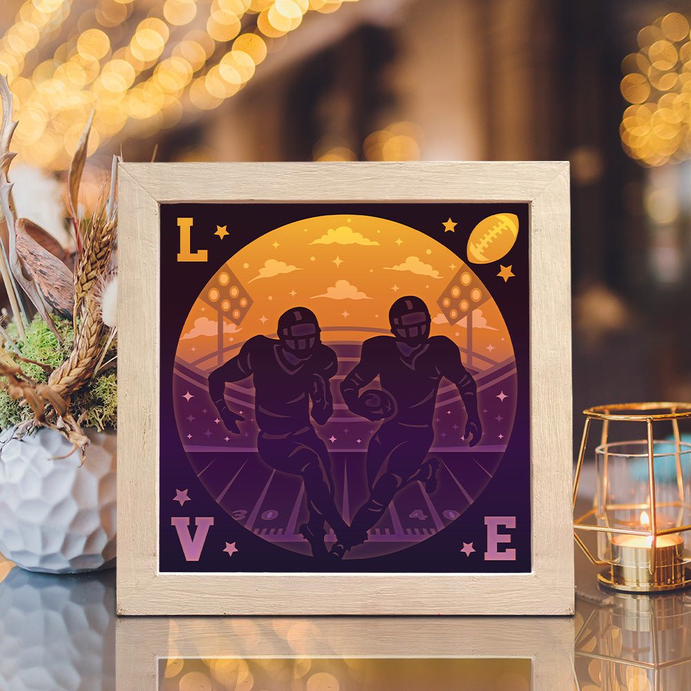 Rugby – 3D Lightbox SVG File for Cricut & Silhouette