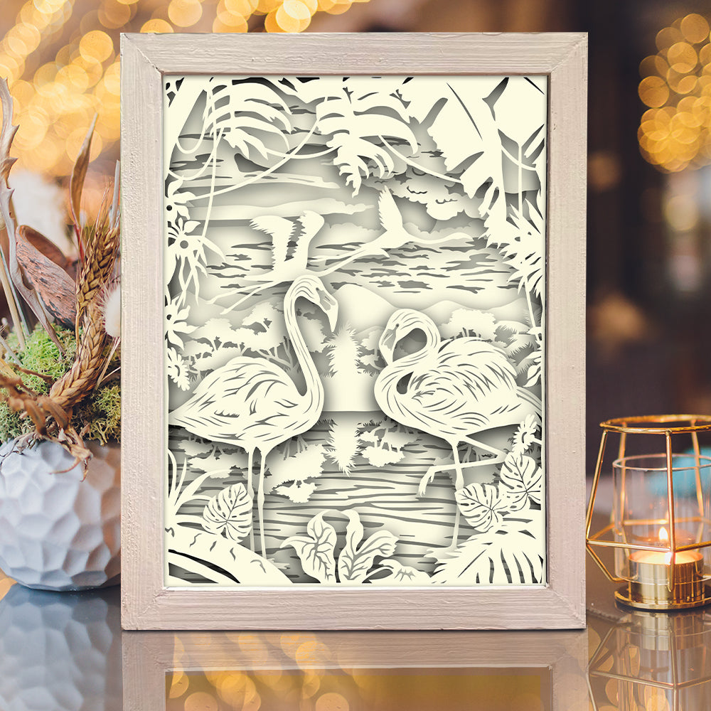 Flamingo 1 – 3D Lightbox SVG File for Cricut & Silhouette