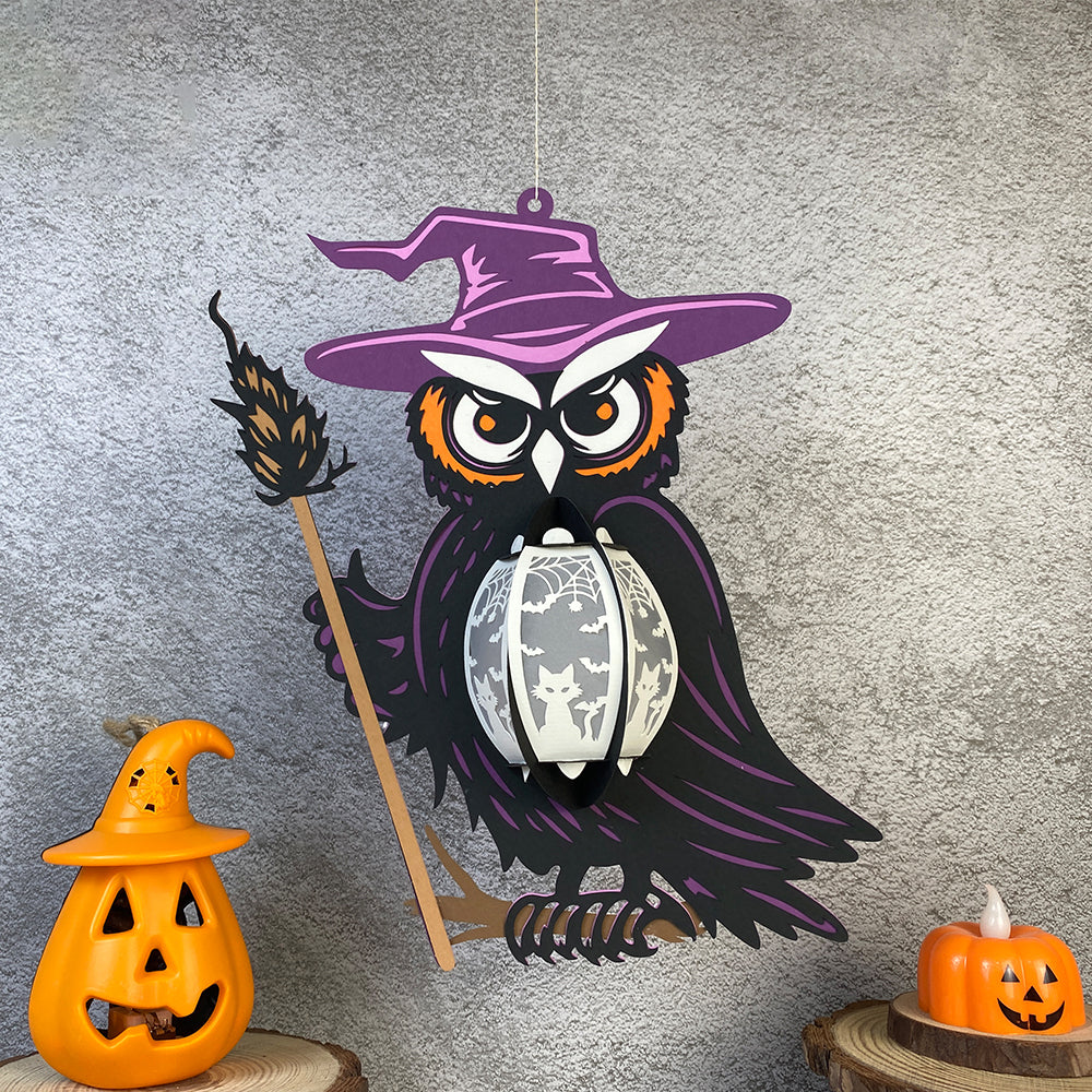 Owl 3 - 3D Halloween Paper Lantern File - Cricut File  - VEKTOR KRAFT