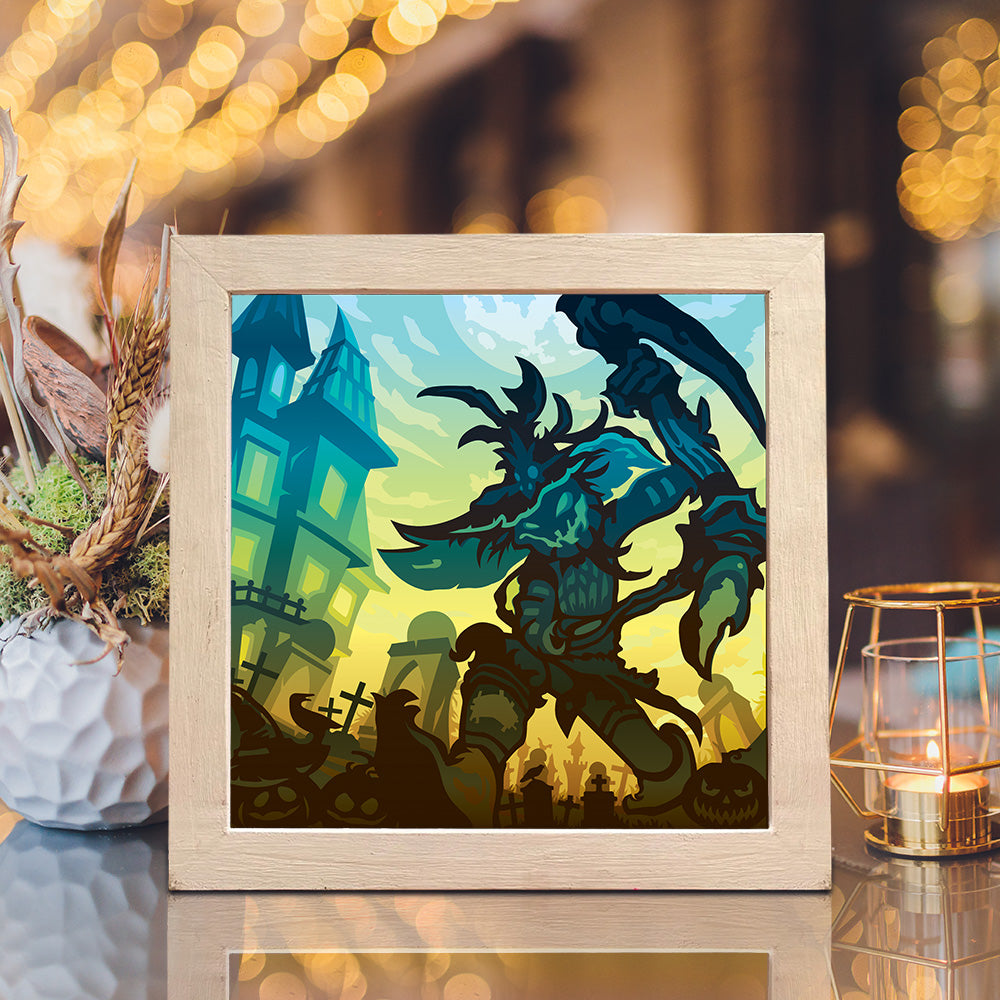 Pumpkin Demon – 3D Lightbox SVG File for Cricut & Silhouette