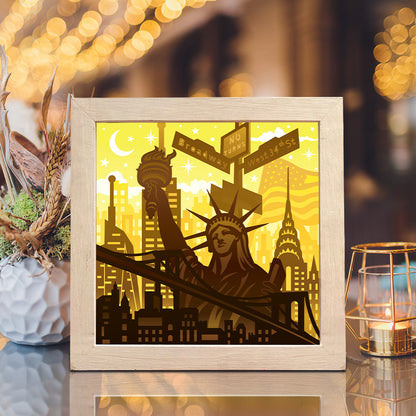 New York 3 – 3D Lightbox SVG File for Cricut & Silhouette