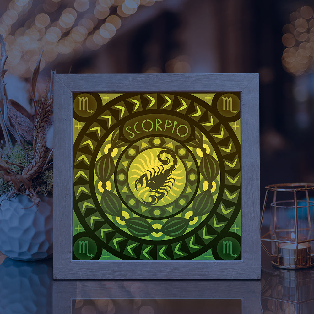 Scorpio – 3D Lightbox SVG File for Cricut & Silhouette