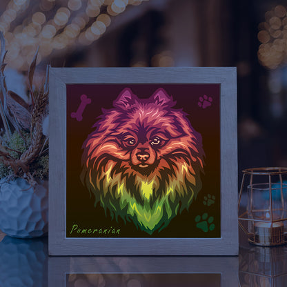Pomeranian – 3D Lightbox SVG File for Cricut & Silhouette