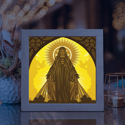 Ave Maria Square – 3D Lightbox SVG File for Cricut & Silhouette