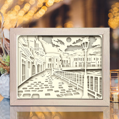 Old Street Lantern 1 – 3D Lightbox SVG File for Cricut & Silhouette