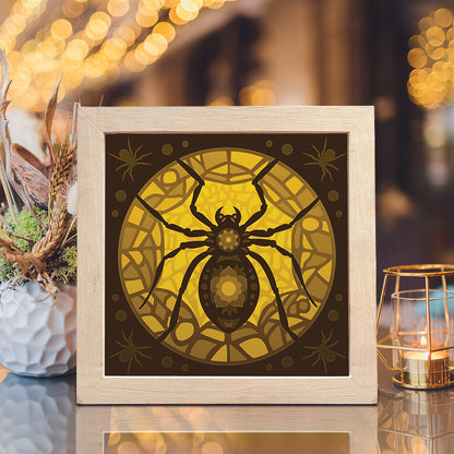 Mandala Spider – 3D Lightbox SVG File for Cricut & Silhouette