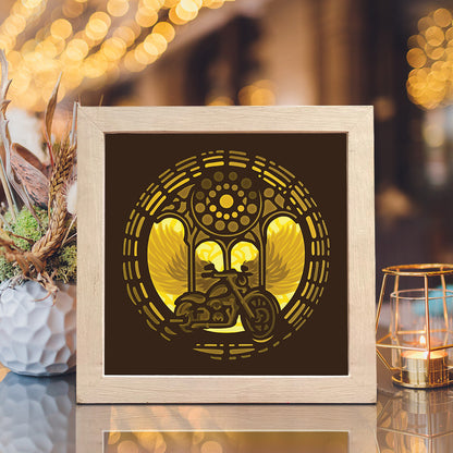 Motorcycle – 3D Lightbox SVG File for Cricut & Silhouette