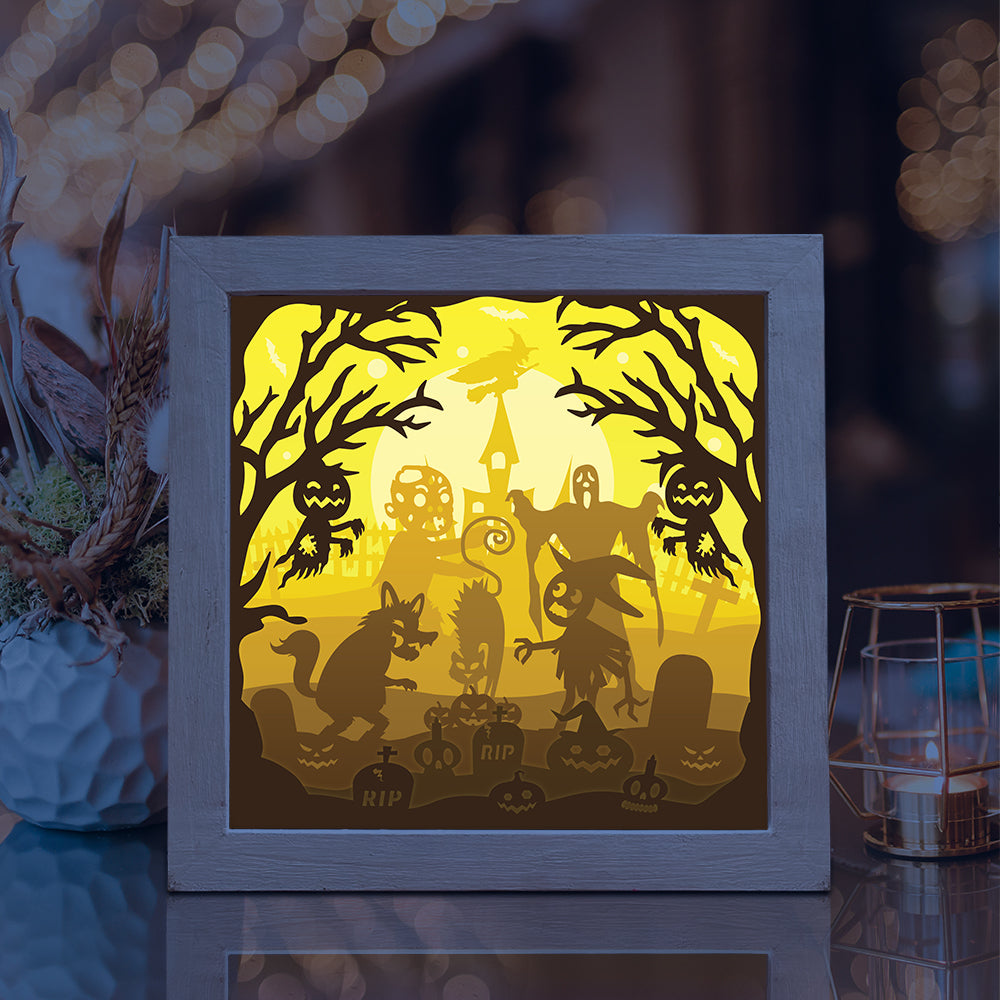 Halloween 24 – 3D Lightbox SVG File for Cricut & Silhouette