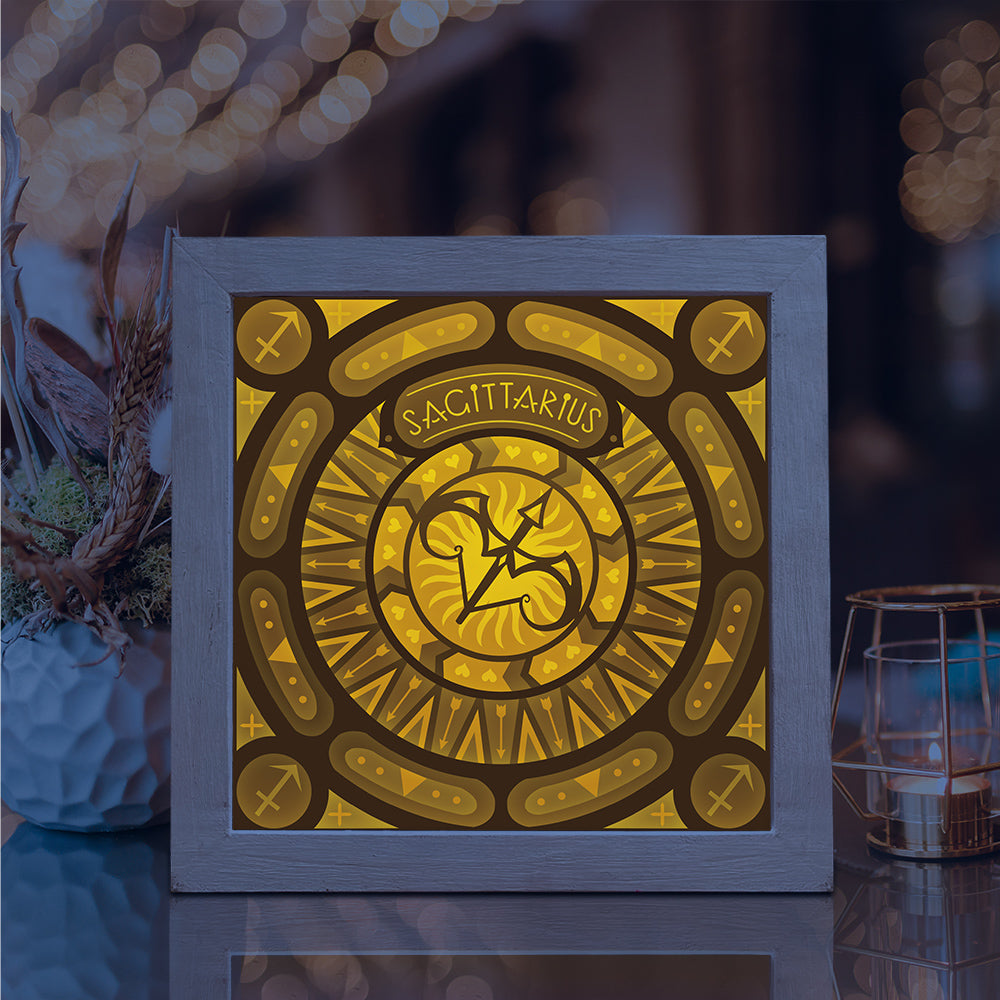 Sagittarius – 3D Lightbox SVG File for Cricut & Silhouette