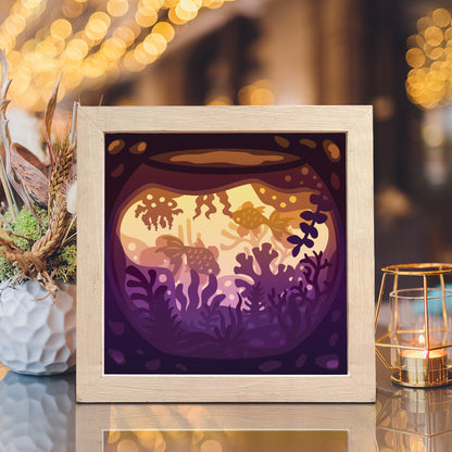 Aquarium 2 – 3D Lightbox SVG File for Cricut & Silhouette