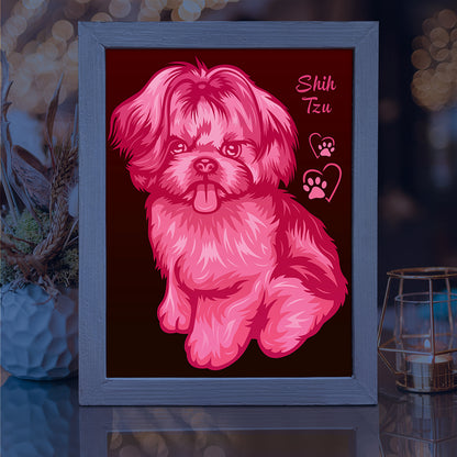 Shih Tzu – 3D Lightbox SVG File for Cricut & Silhouette