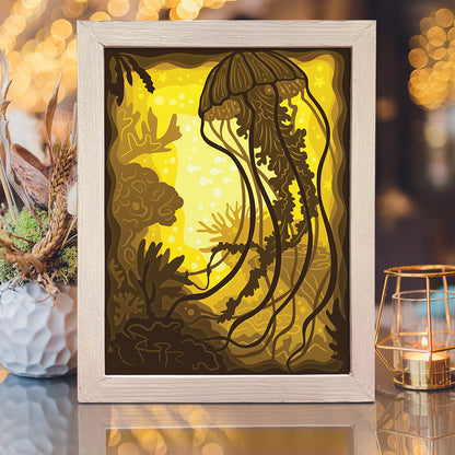 Jellyfish – 3D Lightbox SVG File for Cricut & Silhouette