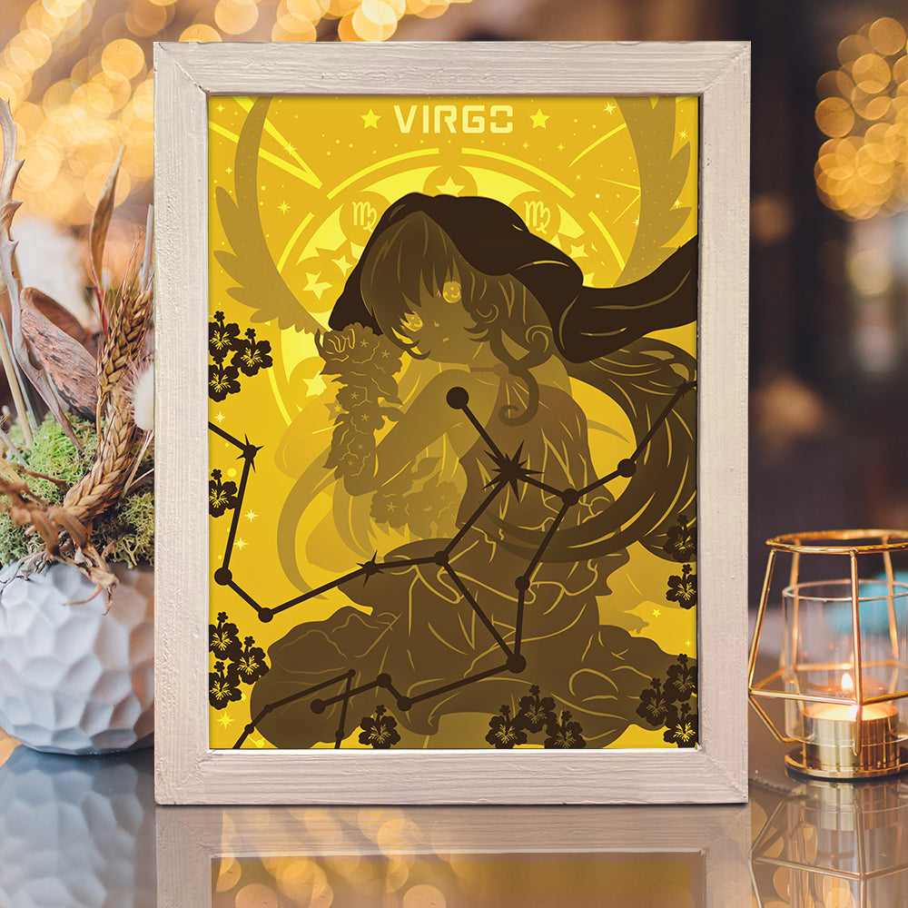 Zodiac Virgo – 3D Lightbox SVG File for Cricut & Silhouette