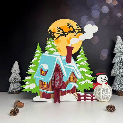 Christmas Village 2 - 3D Lantern File - Cricut File  - VEKTOR KRAFT