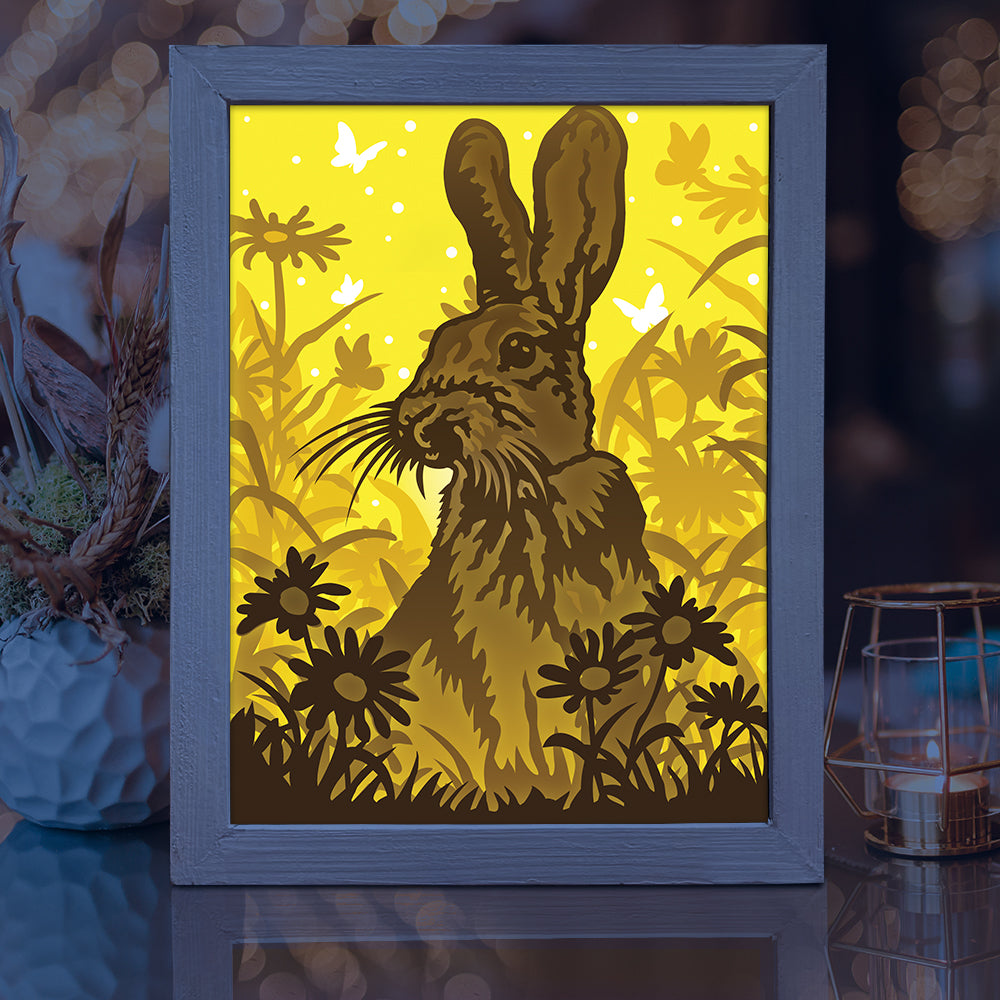 Rabbits 2 – 3D Lightbox SVG File for Cricut & Silhouette