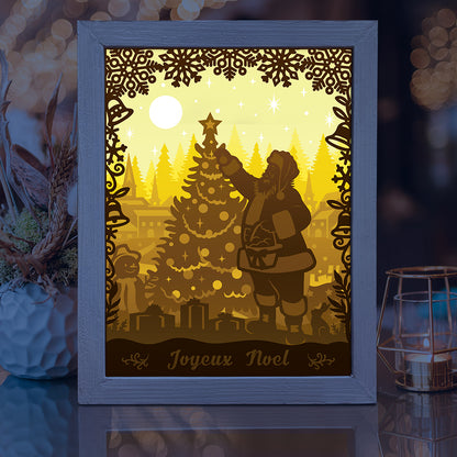 Pere Noel 3 – 3D Lightbox SVG File for Cricut & Silhouette