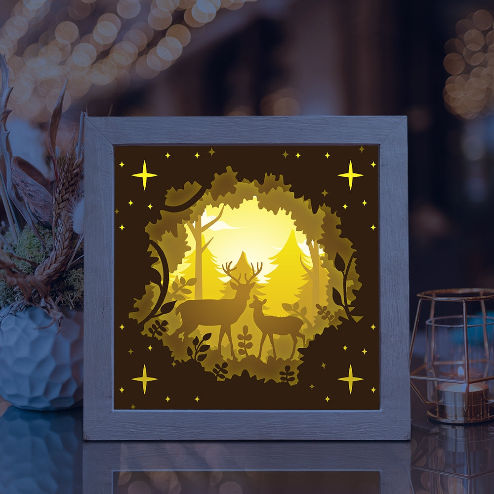 Deer 8 – 3D Lightbox SVG File for Cricut & Silhouette