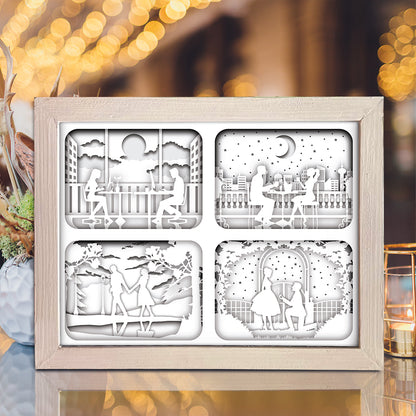 Love Story – 3D Lightbox SVG File for Cricut & Silhouette