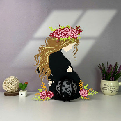 Pregnant Mother – 3D Lantern SVG File for Cricut & Silhouette
