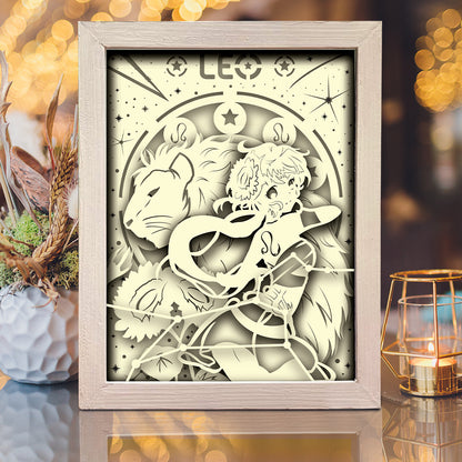 Zodiac Leo – 3D Lightbox SVG File for Cricut & Silhouette