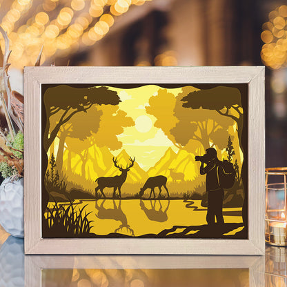 Photographer – 3D Lightbox SVG File for Cricut & Silhouette