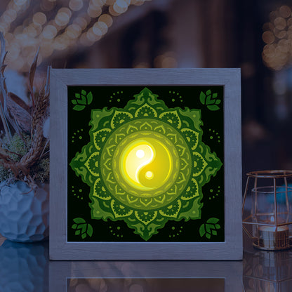 Yin Yang Mandala – 3D Lightbox SVG File for Cricut & Silhouette