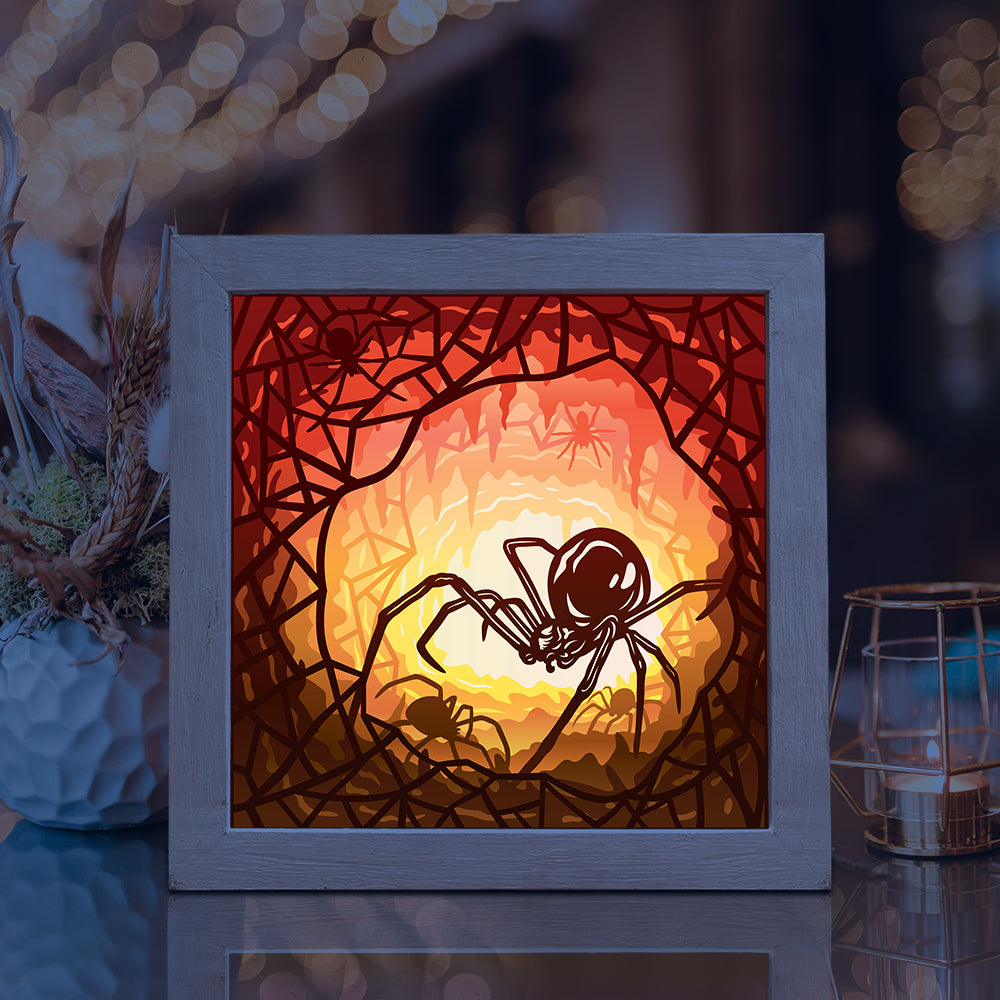Spider – 3D Lightbox SVG File for Cricut & Silhouette