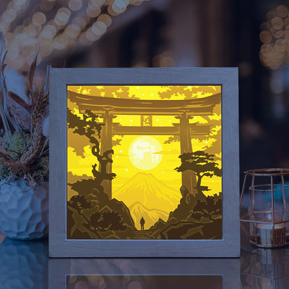 Moonlight Square – 3D Lightbox SVG File for Cricut & Silhouette