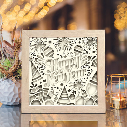 New Year – 3D Shadow Box SVG File for Cricut & Silhouette