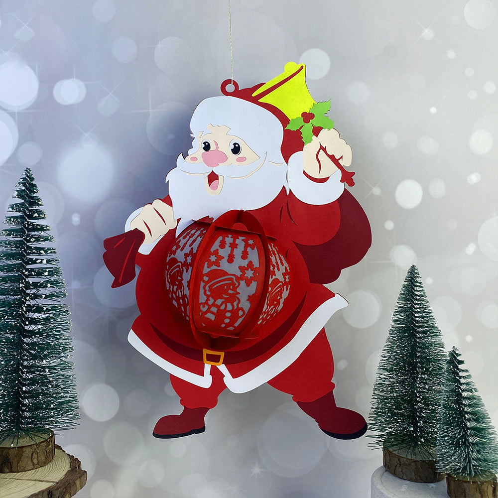Santa - 3D Christmas Lantern File - Cricut File  - VEKTOR KRAFT