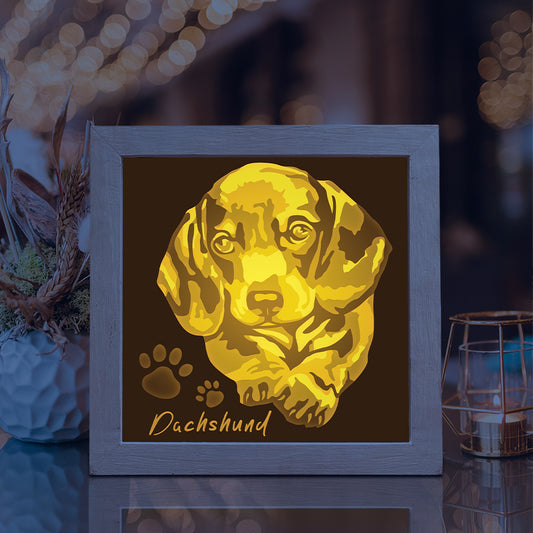 Dachshund – 3D Lightbox SVG File for Cricut & Silhouette